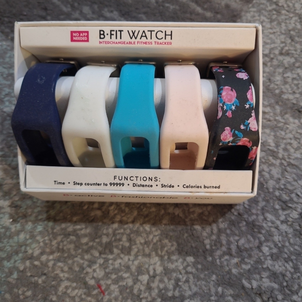 B-Fit Watch Band Set with Floral and Solid Colors